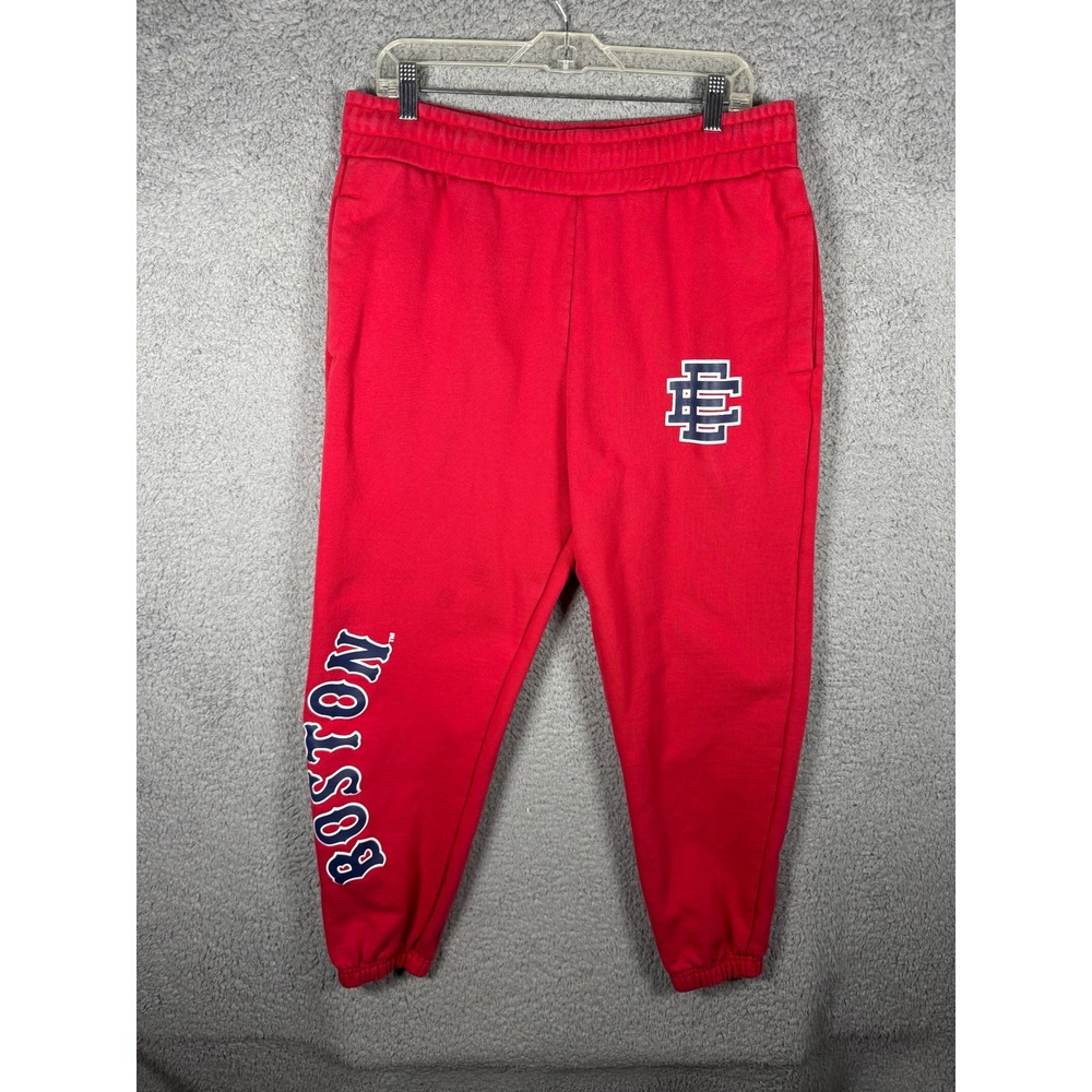 Eric Emanuel x New Era Boston Red Sox Sweatpants Red Mens Large EE MLB Joggers